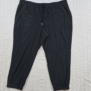 Athleta Farallon Black Jogger Lounge Comfort Athleisure Yoga Womens Size 24